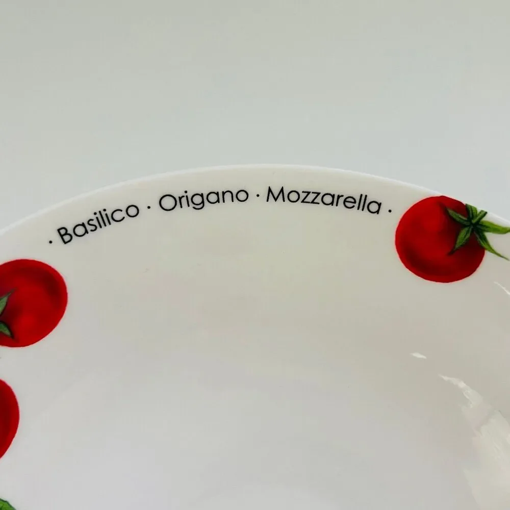 CRATE & BARREL Insalata Caprese Italian Tomato Pasta & Salad Bowls, Set of 4